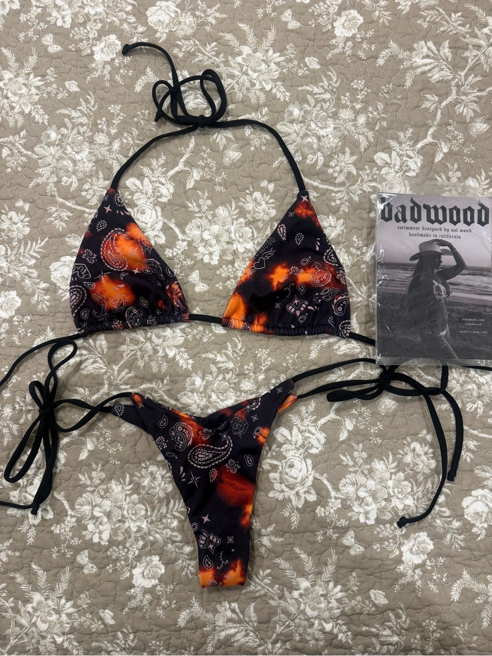 Badwood Paisley Bandana Bikini size medium